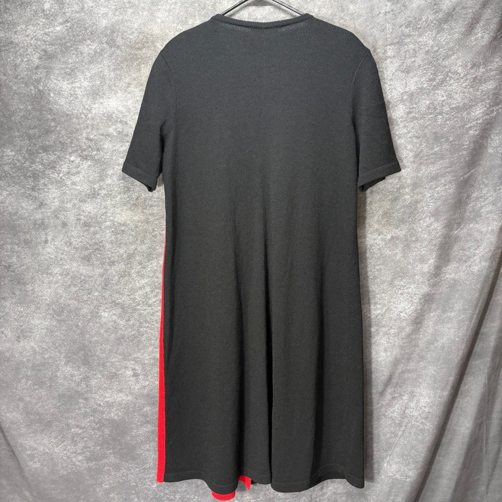 The Michael Collection Black Red Santana Knit Button Front Dress XL Art Vintage - Picture 4 of 15